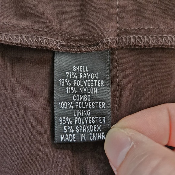 Adrianna Papell Dress sz 12 Brown V-neck Shutter Pleat Tiered Sleeveless Lined - Picture 12 of 14